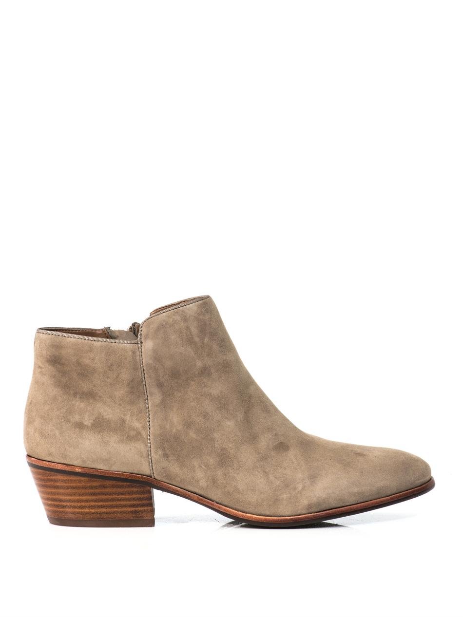 Sam edelman Petty Suede Ankle Boots in Beige (Neutral) | Lyst