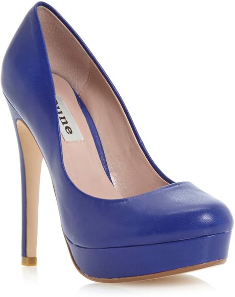 Dune Allegro Stiletto Round Toe Court Shoes in Blue | Lyst