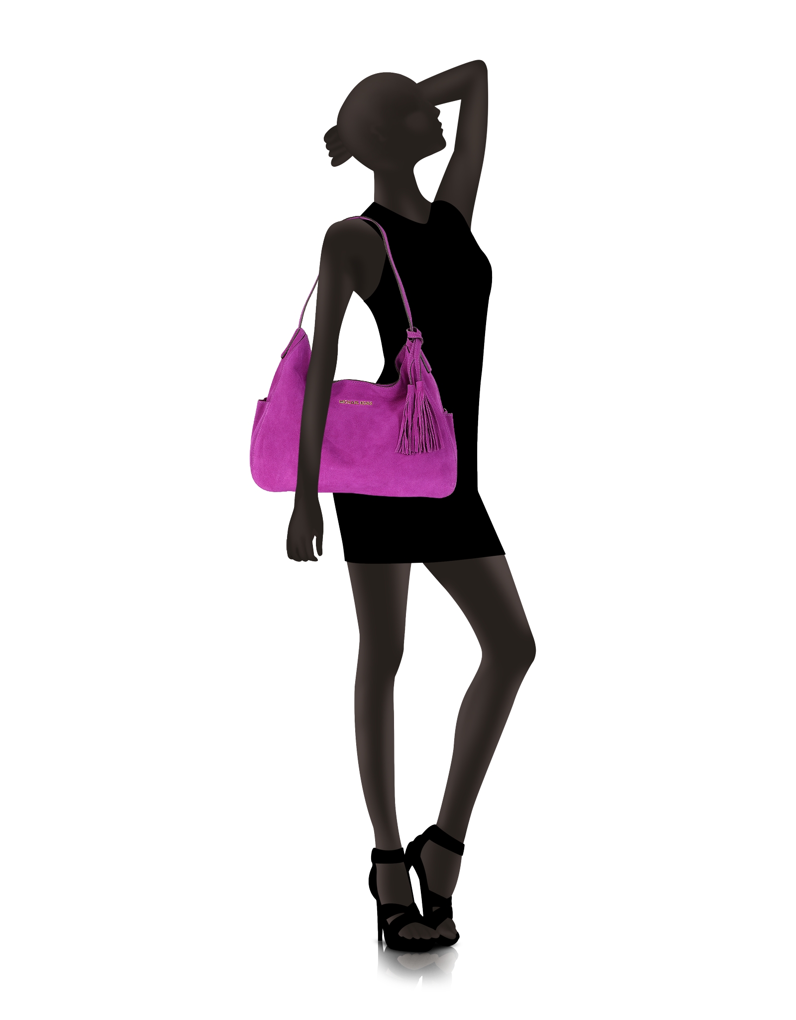 michael kors purple suede bag