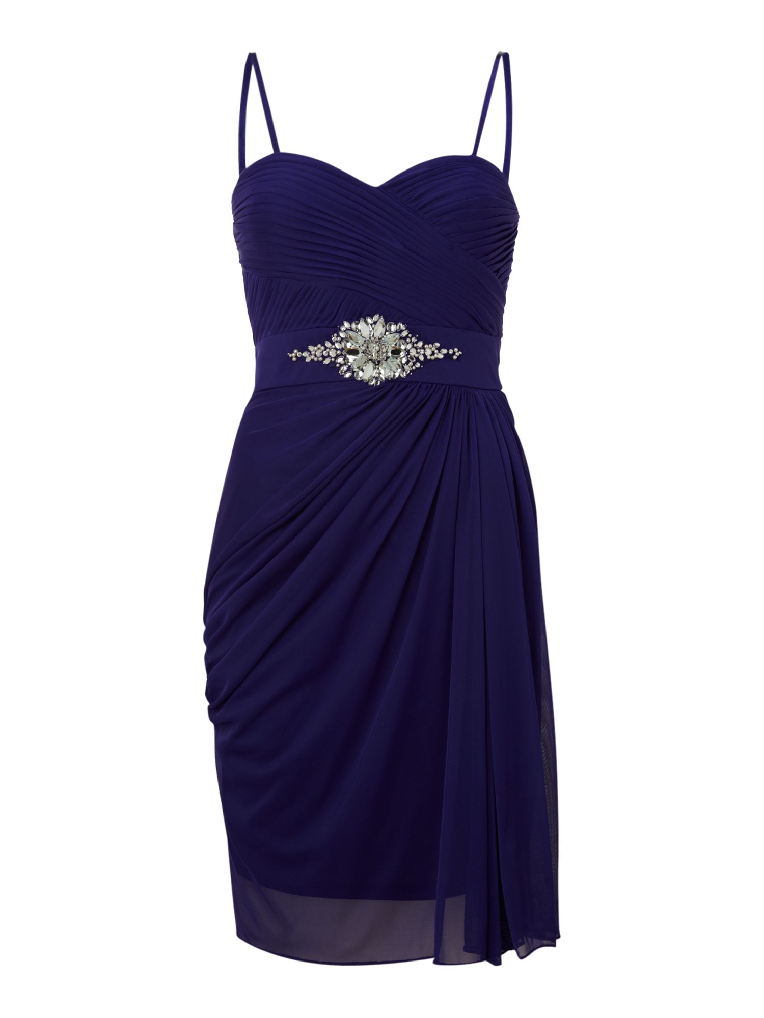 Adrianna papell Embellished Waist Evening Dress in Purple Lyst