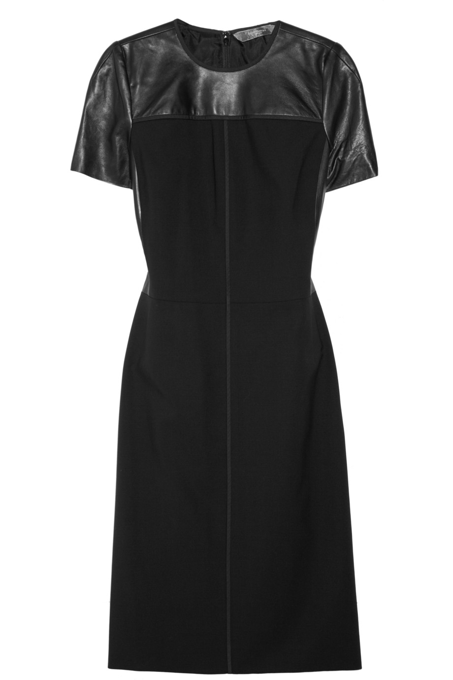 Reed krakoff Leathertrimmed Stretch Woolblend Dress in Black | Lyst