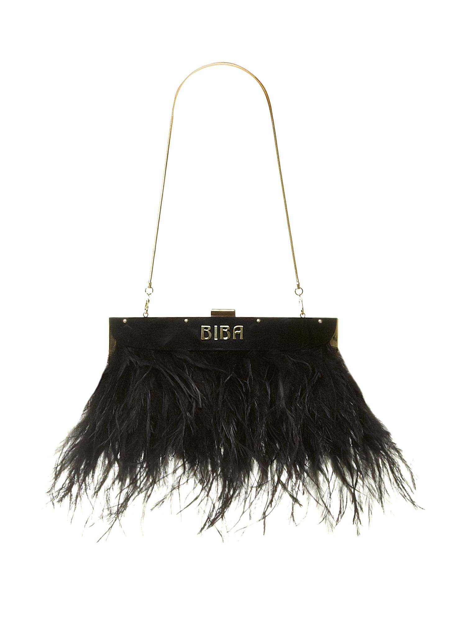 Biba Feather Clutch Bag in Black | Lyst