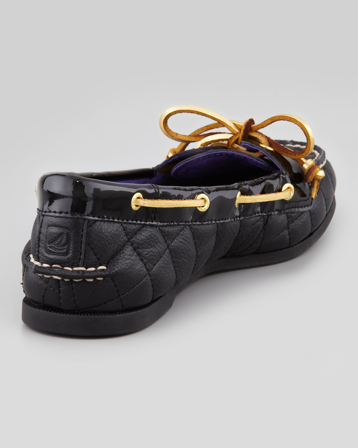 Lyst - Sperry Top-Sider Audrey Quilted Leather Boat Shoe ...