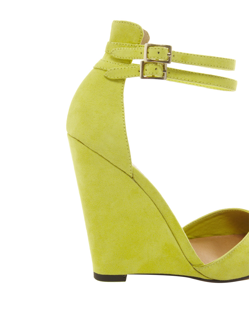 Lyst ASOS Perplex Pointed High Heels in Yellow