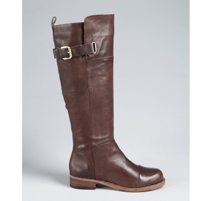 Lyst Belle By Sigerson Morrison Dark Brown Leather Irene Tall Riding