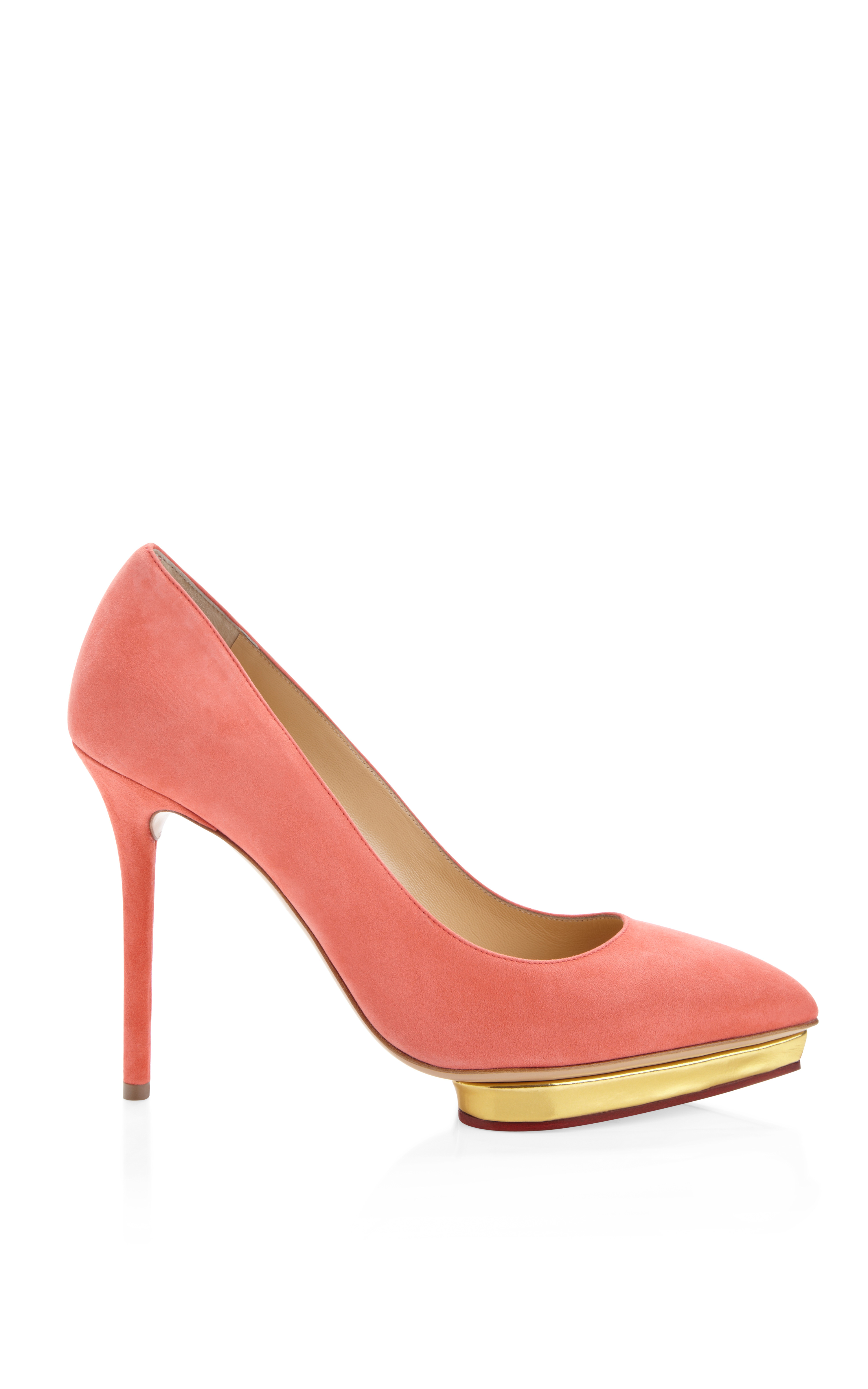 Charlotte Olympia Debbie Court Pump in Pink (Coral) | Lyst
