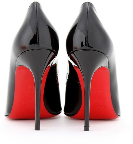 Christian Louboutin Decollete 554 100 Patent Leather Pumps in Black | Lyst