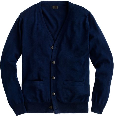 J.crew Merino Cardigan in Blue for Men (dark navy) | Lyst