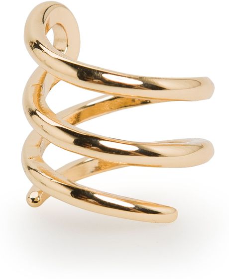 Mango Spiral Ring in Gold | Lyst