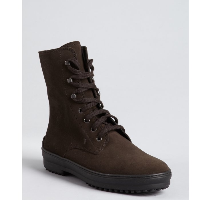suede laceup boots