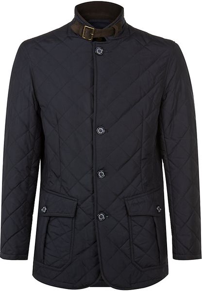 Barbour Quilted Lutz Jacket in Blue for Men (navy) | Lyst