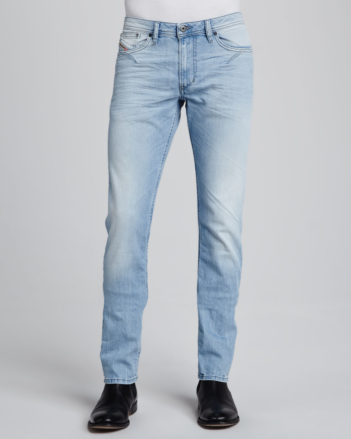 Lyst - Diesel Shoiner Super Light Wash Slimfit Skinny Jeans in Blue for Men