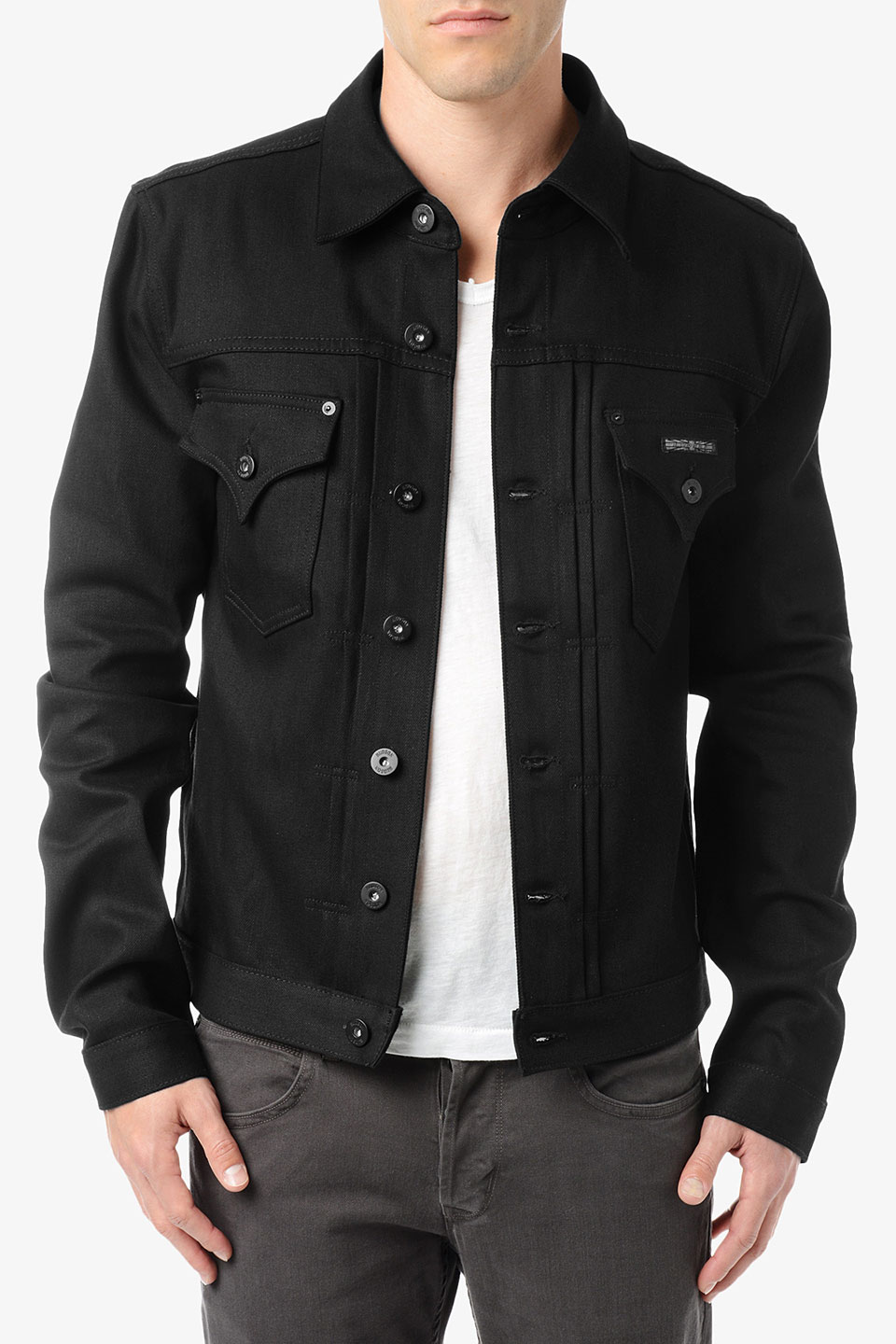 Hudson jeans Jean Jacket in Black for Men Lyst