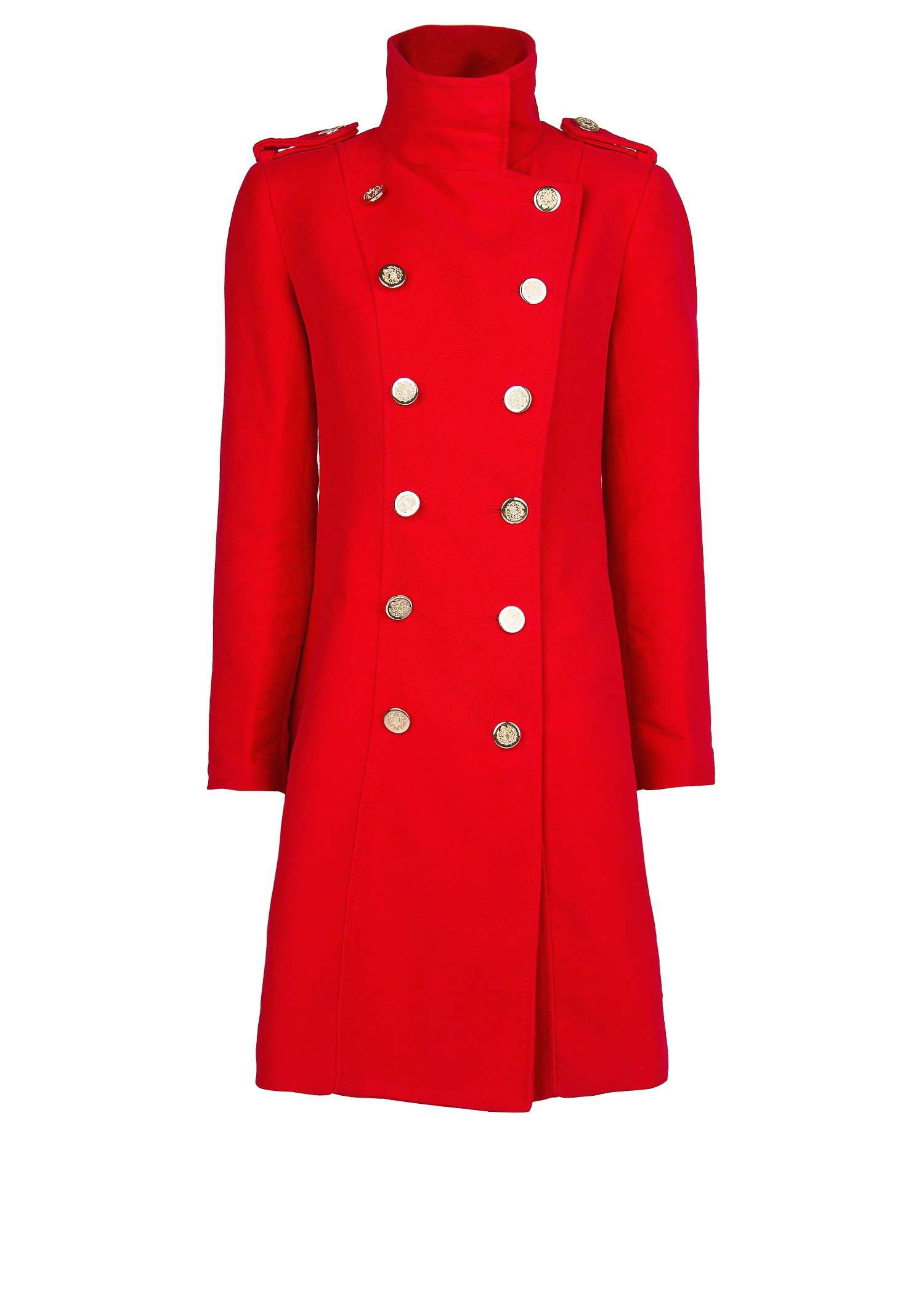 Lyst - Mango Double Breasted Long Coat in Red