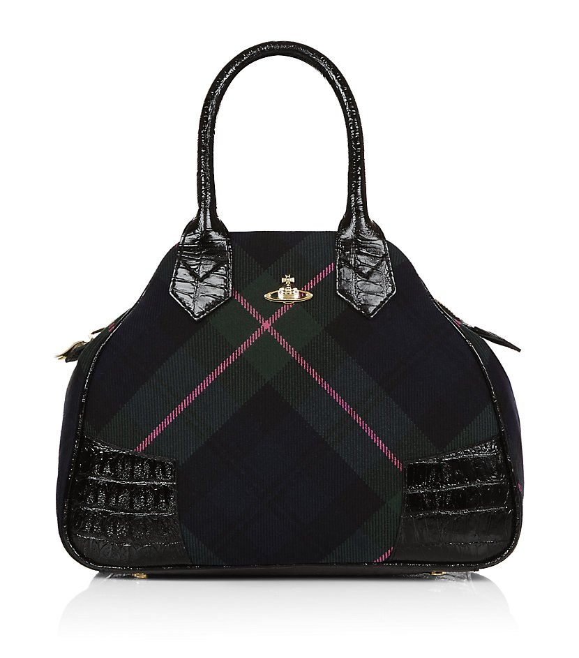 Vivienne Westwood Small Tartan Handbag in Black (gold) | Lyst