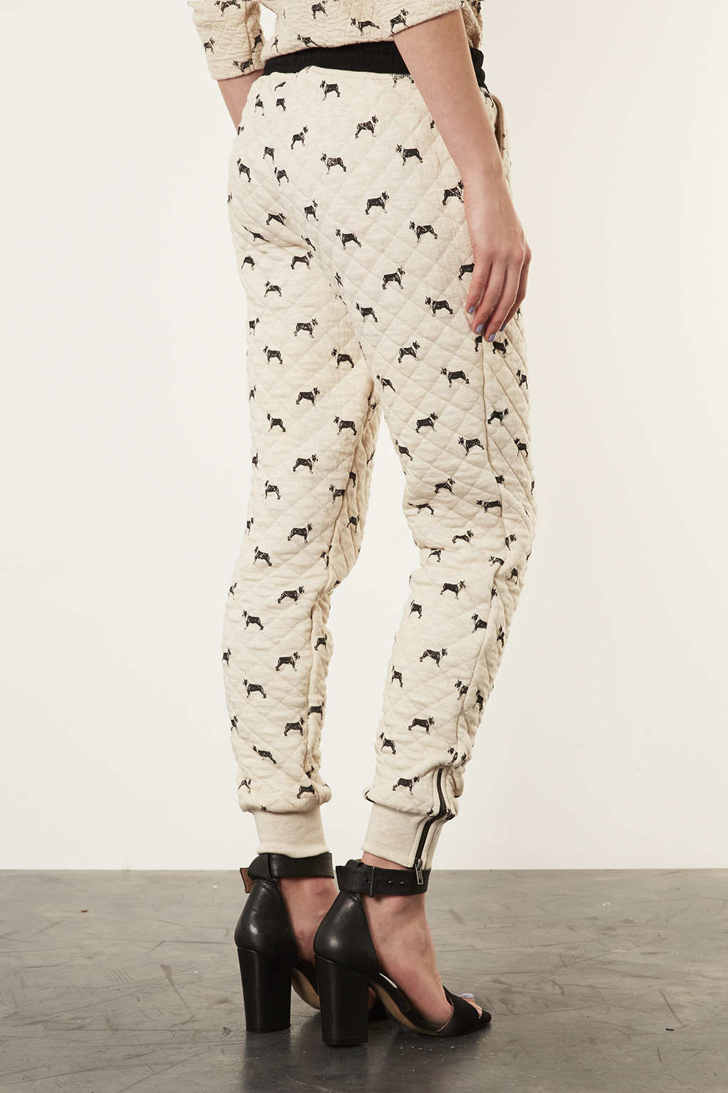 topshop cow print joggers