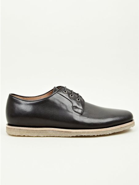 A.p.c. Black Crepe Sole Derby Shoes in Black for Men | Lyst