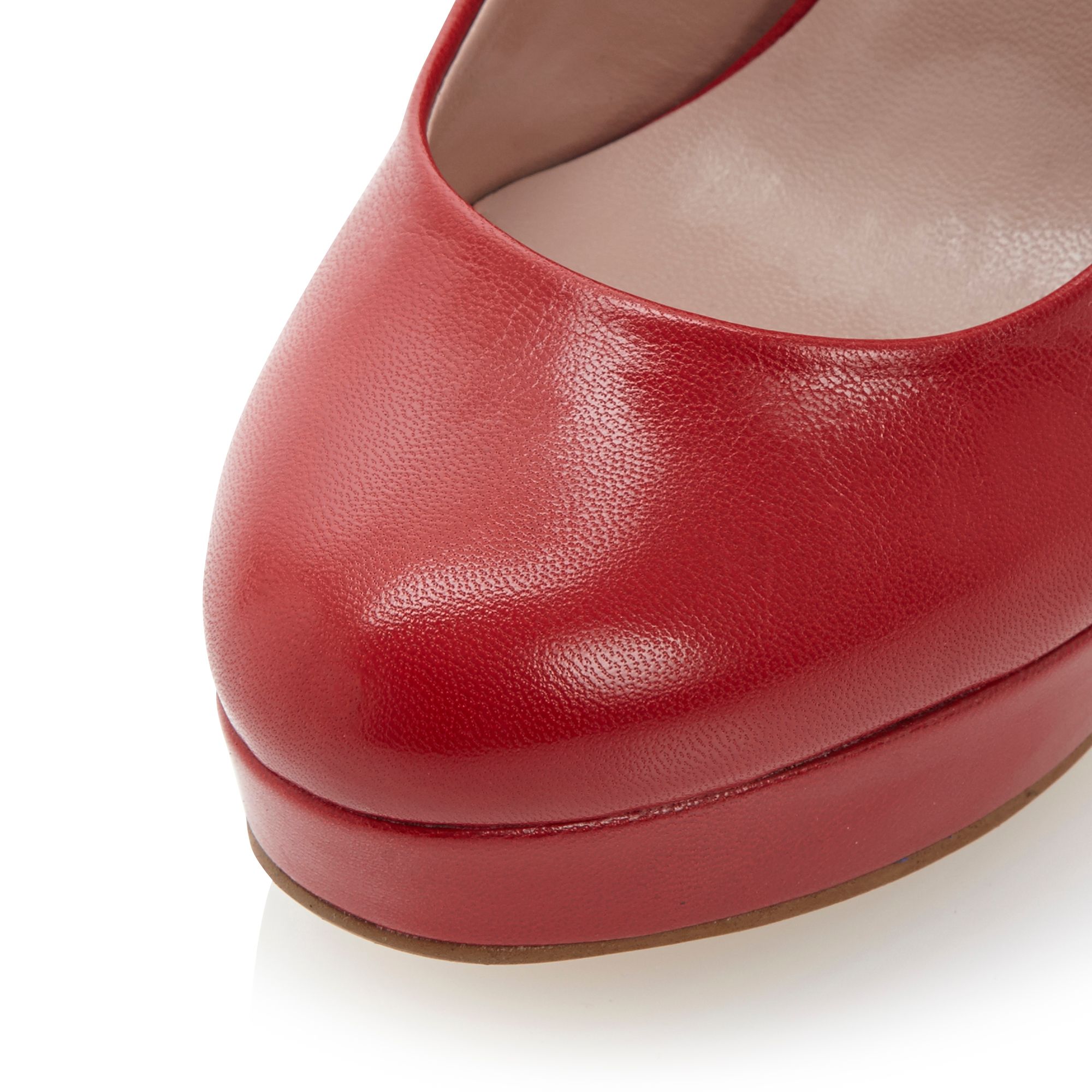 Dune Allegro Stiletto Round Toe Court Shoes in Red | Lyst