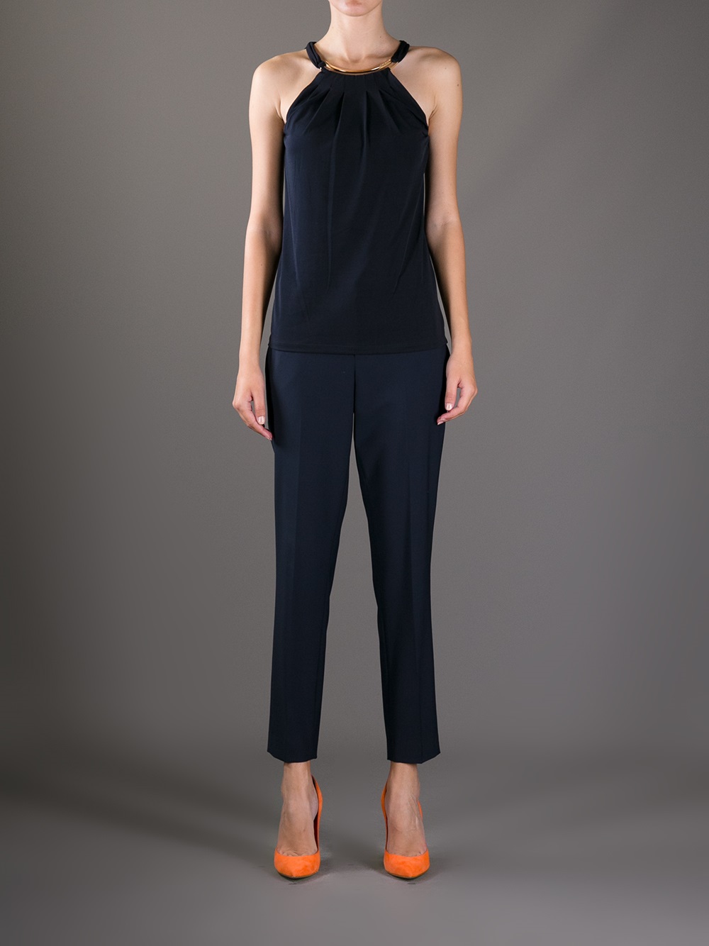 sleeveless halter neck top