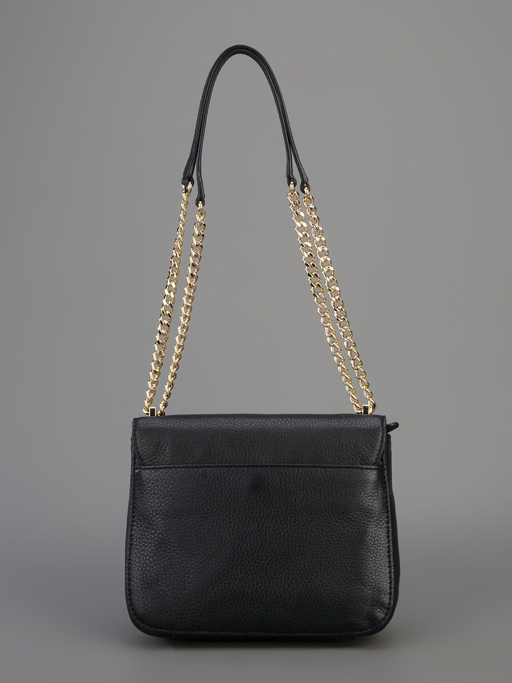 Lyst - Michael Kors Chain Detail Shoulder Bag in Black