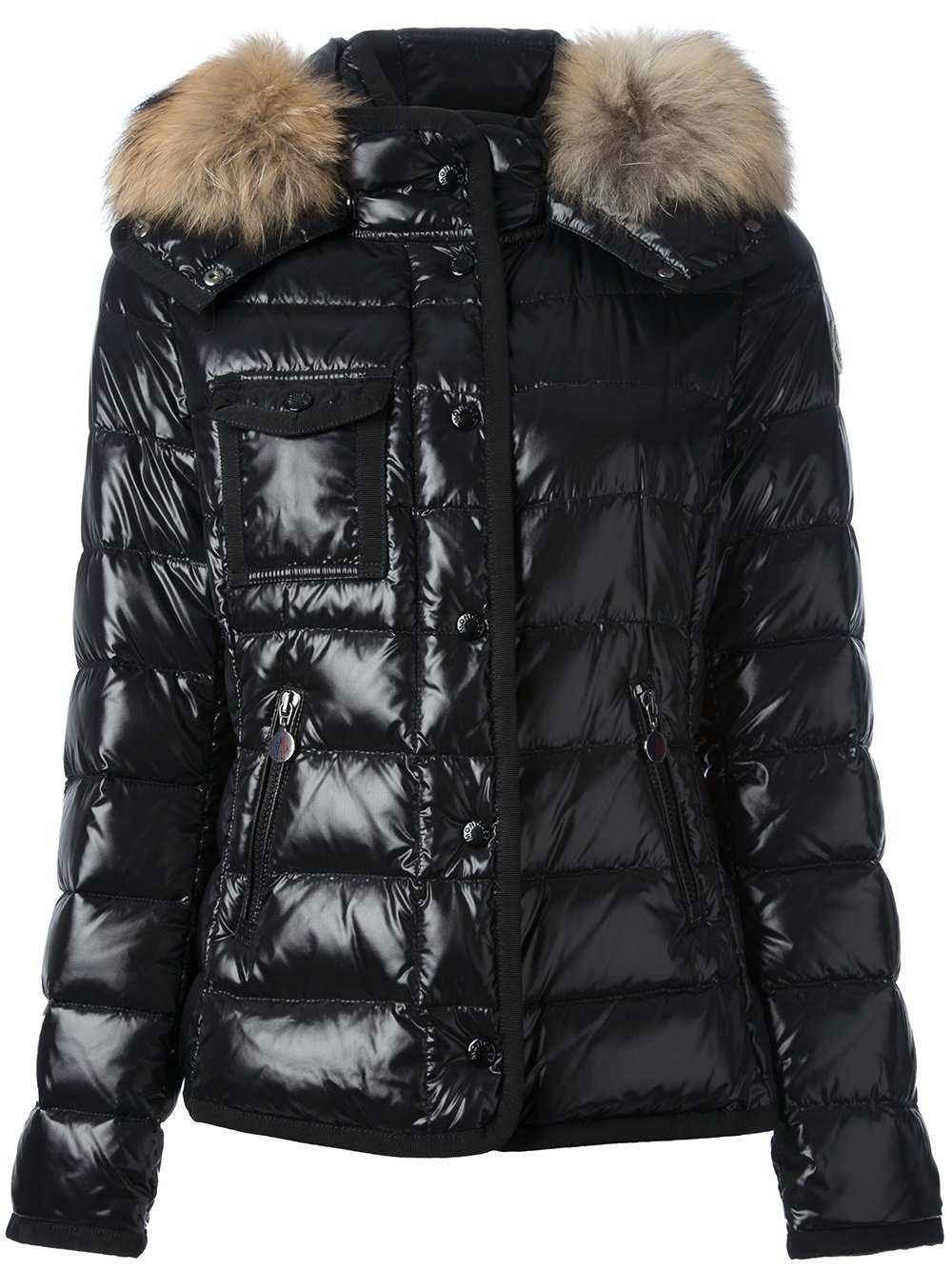 Moncler Padded Jacket with Hood in Black | Lyst