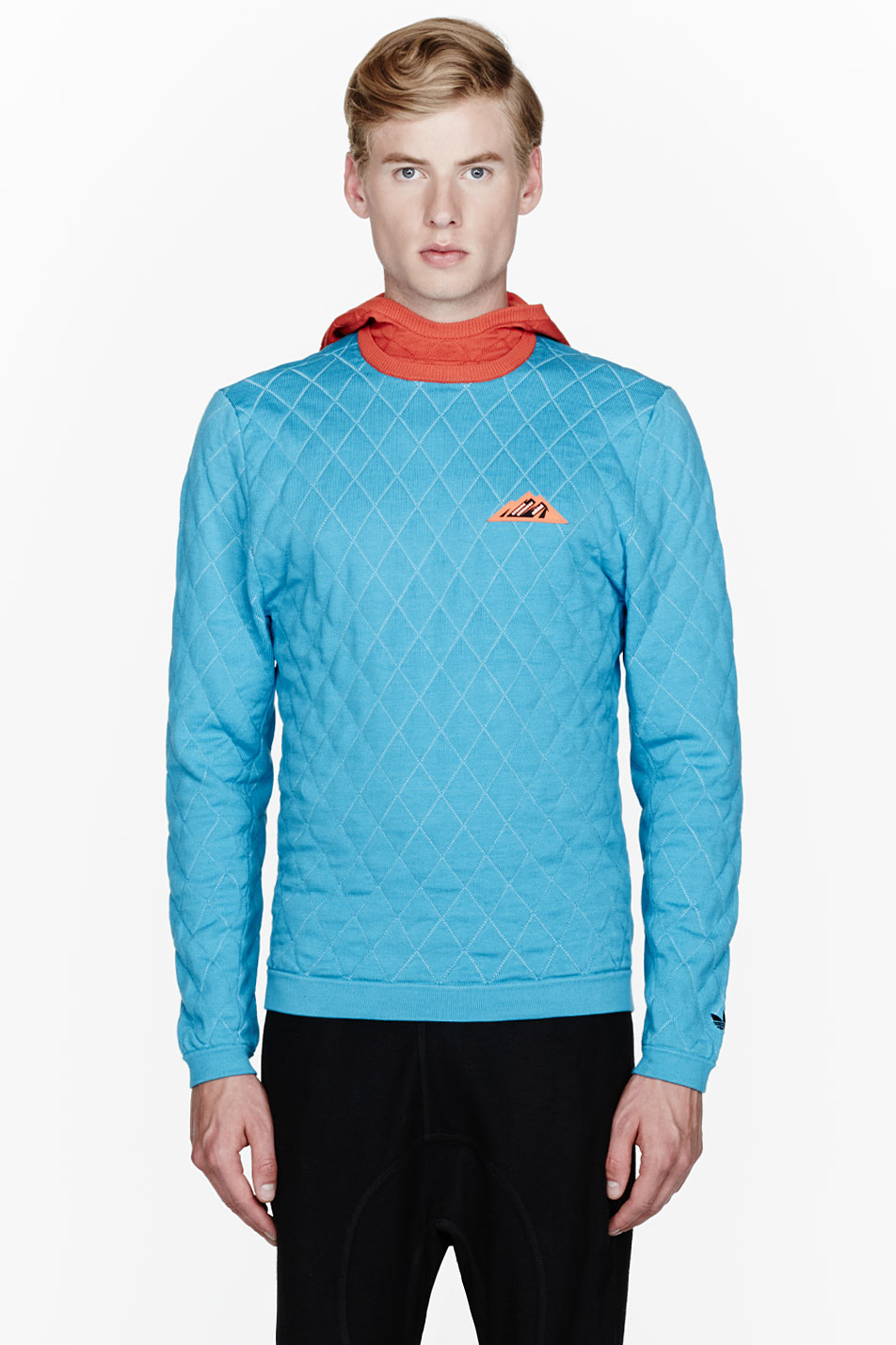Lyst Opening Ceremony Sky Blue Quilted Balaclava Rock Climbing Hoodie