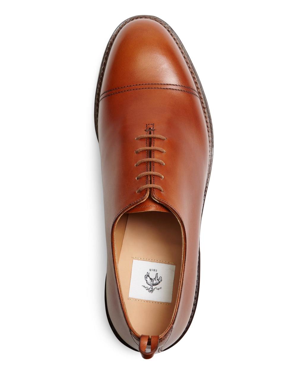 Lyst - Brooks Brothers Calfskin Cap Toe Shoes in Brown for Men
