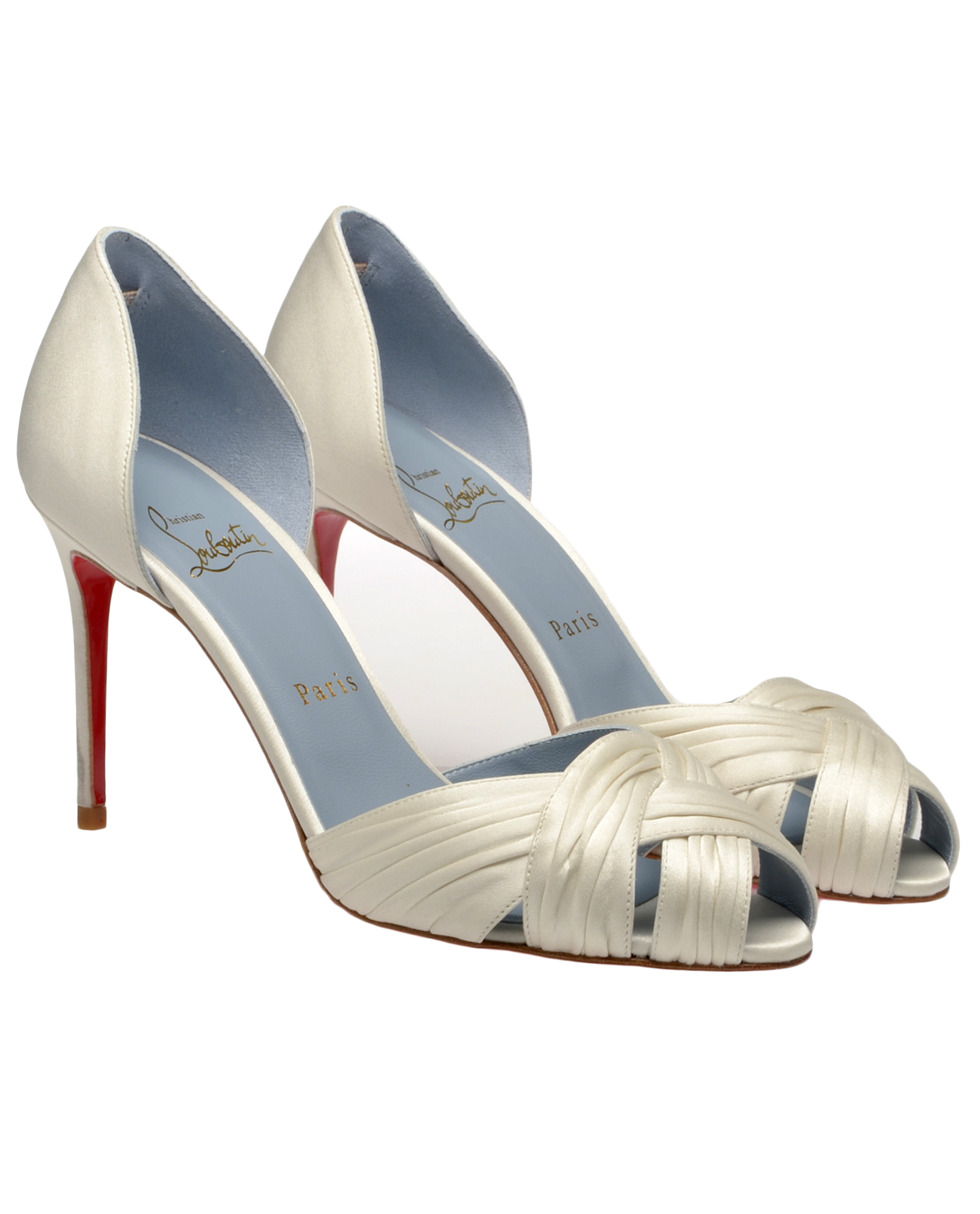 Christian louboutin Comilfo Bridal Shoes in Beige (white) | Lyst  