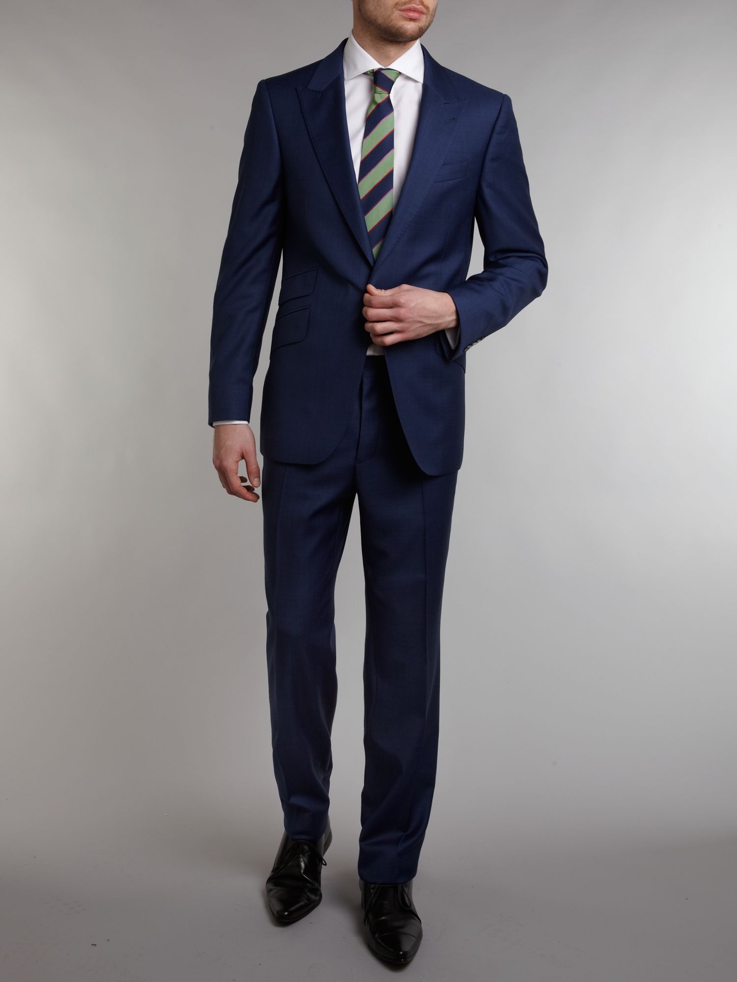 Simon carter Sharkskin Saved For Best Suit in Blue for Men | Lyst
