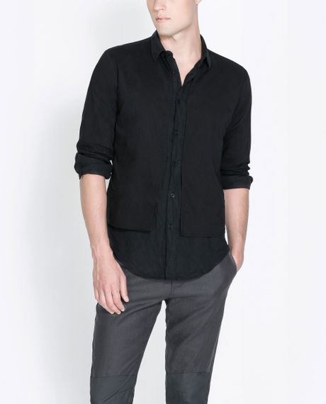Zara Shirt in Black for Men | Lyst