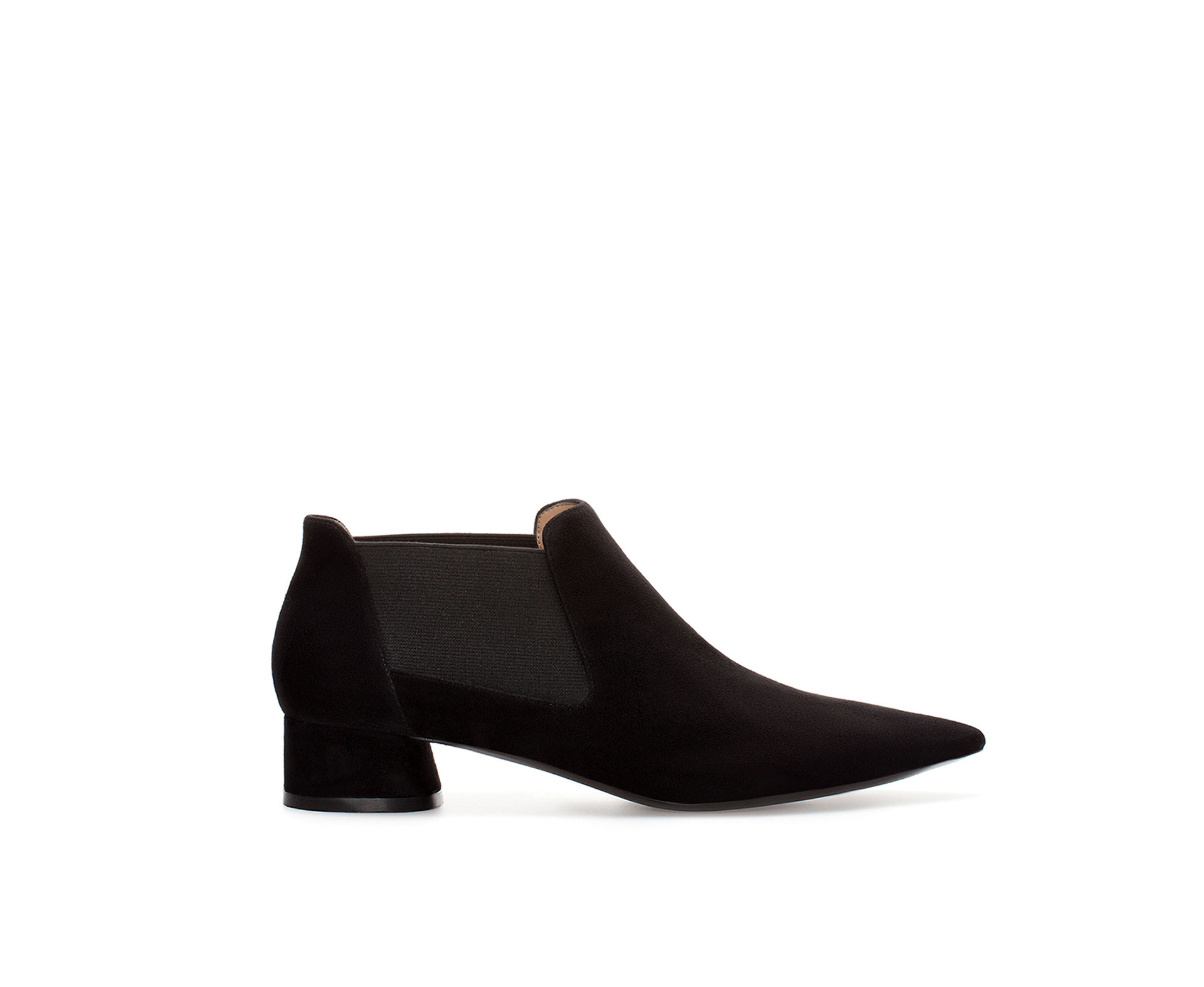 zara pointed toe ankle boots