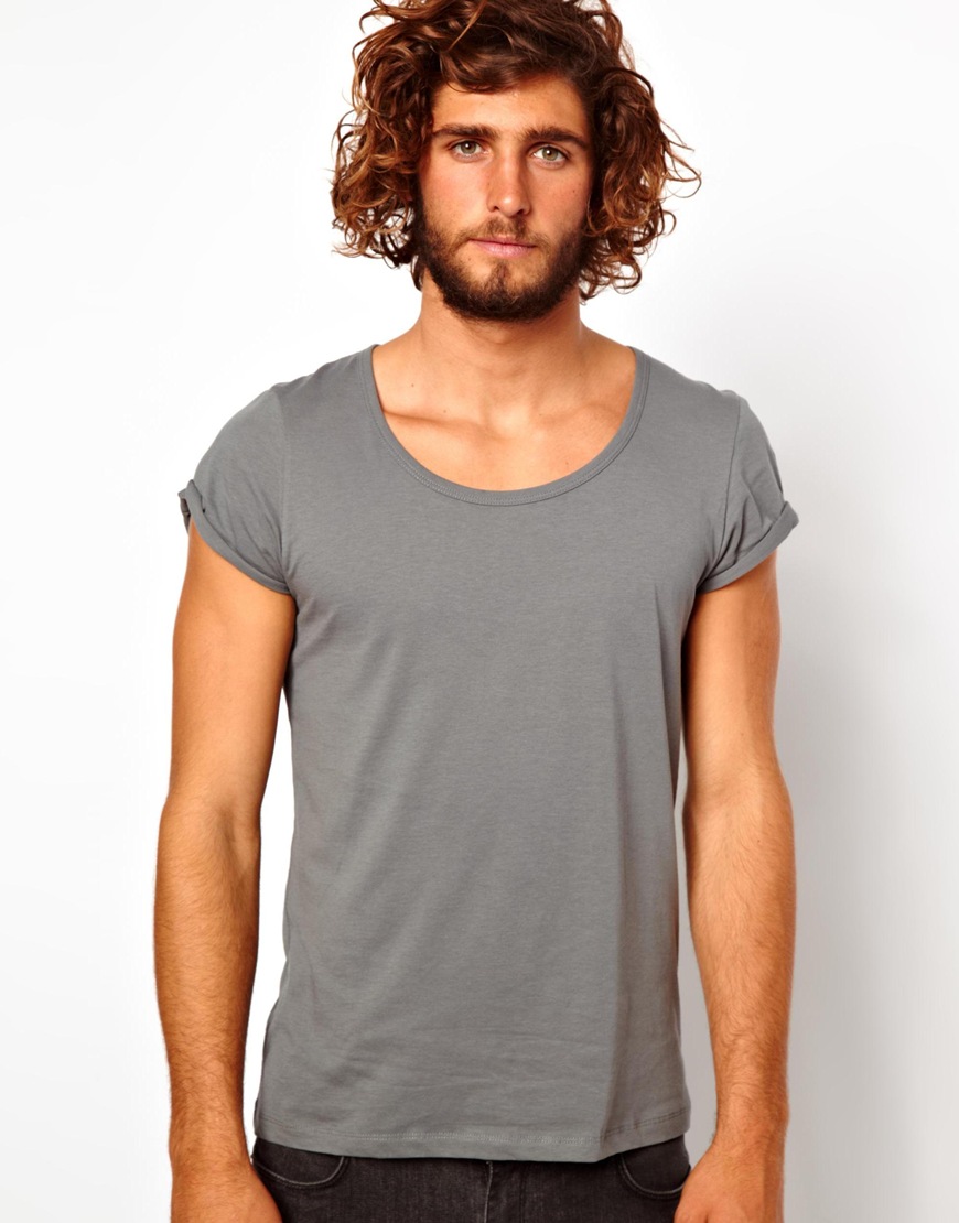 ASOS Asos Tshirt with Bound Scoop Neck and Roll Sleeve 2 Pack Save 2 in ...