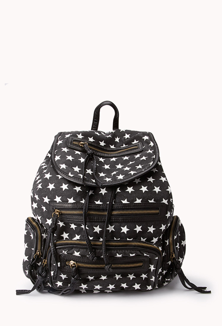 Forever 21 Shooting Star Backpack in Black (Black/white) | Lyst