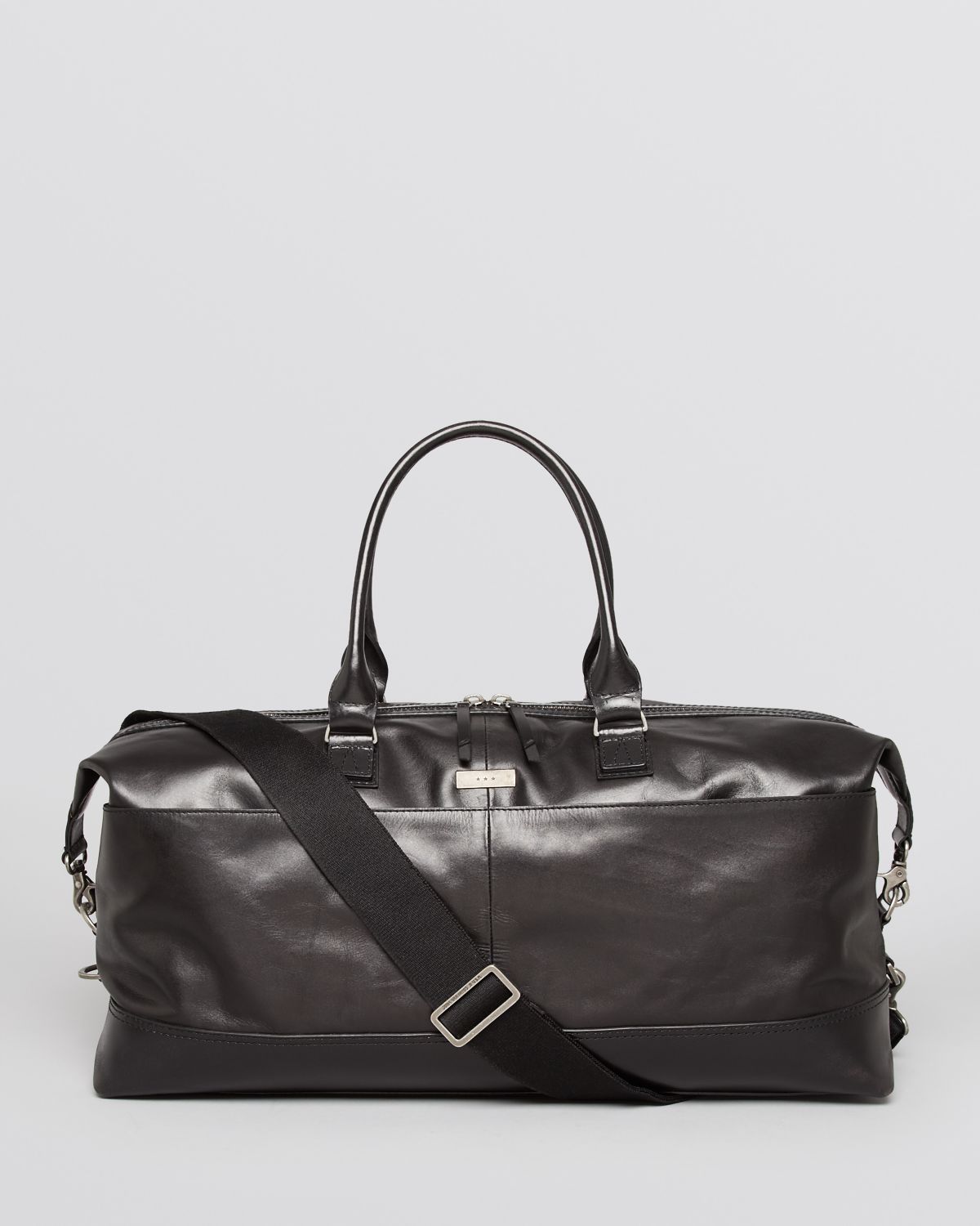 Lyst - John Varvatos Leather Duffel Bag in Black for Men