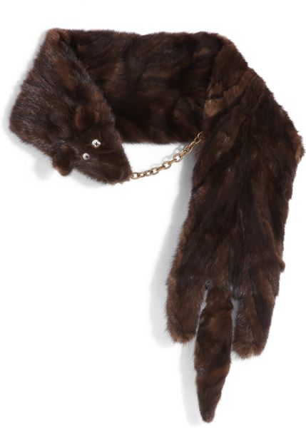 Marc Jacobs Mink Fur Boa in Brown (COCOA) | Lyst