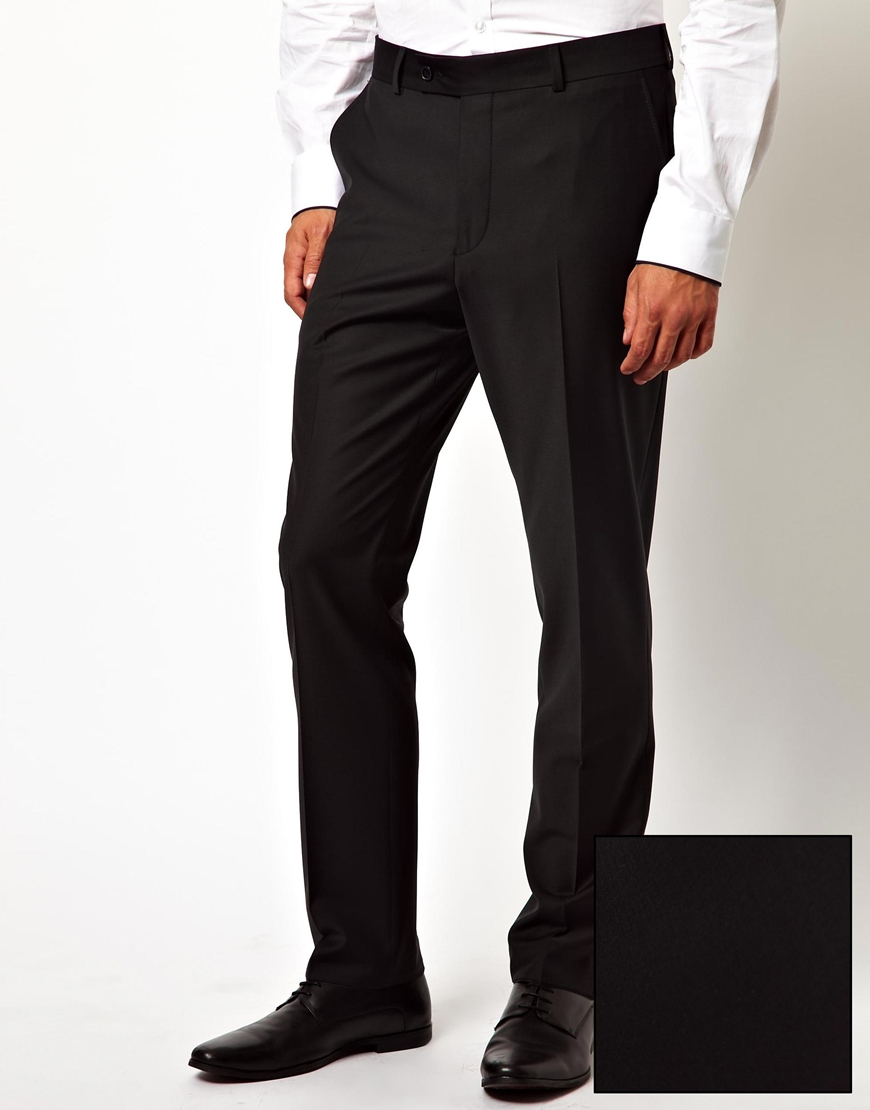 slim fit tuxedo pants