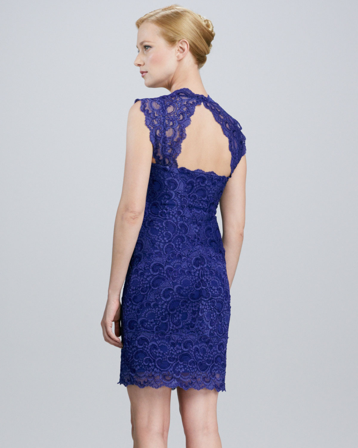 Blue Lace Cocktail Dress