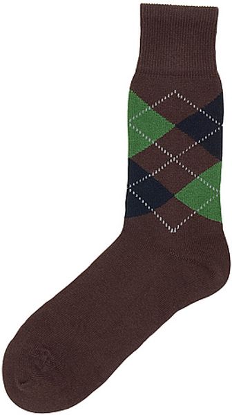 Uniqlo Argyle Socks B in Brown for Men (DARK BROWN) | Lyst