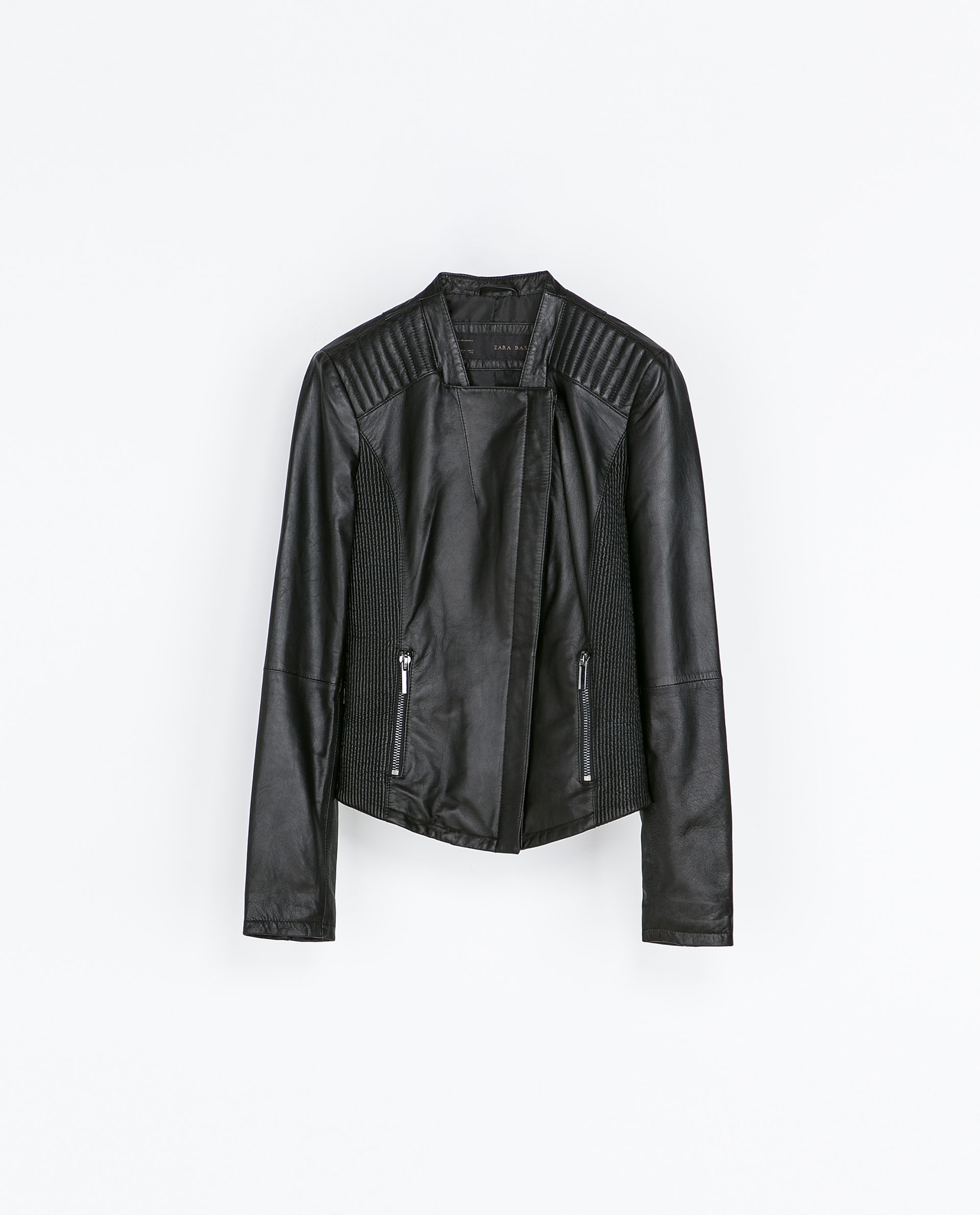 Zara Leather Jacket in Black | Lyst