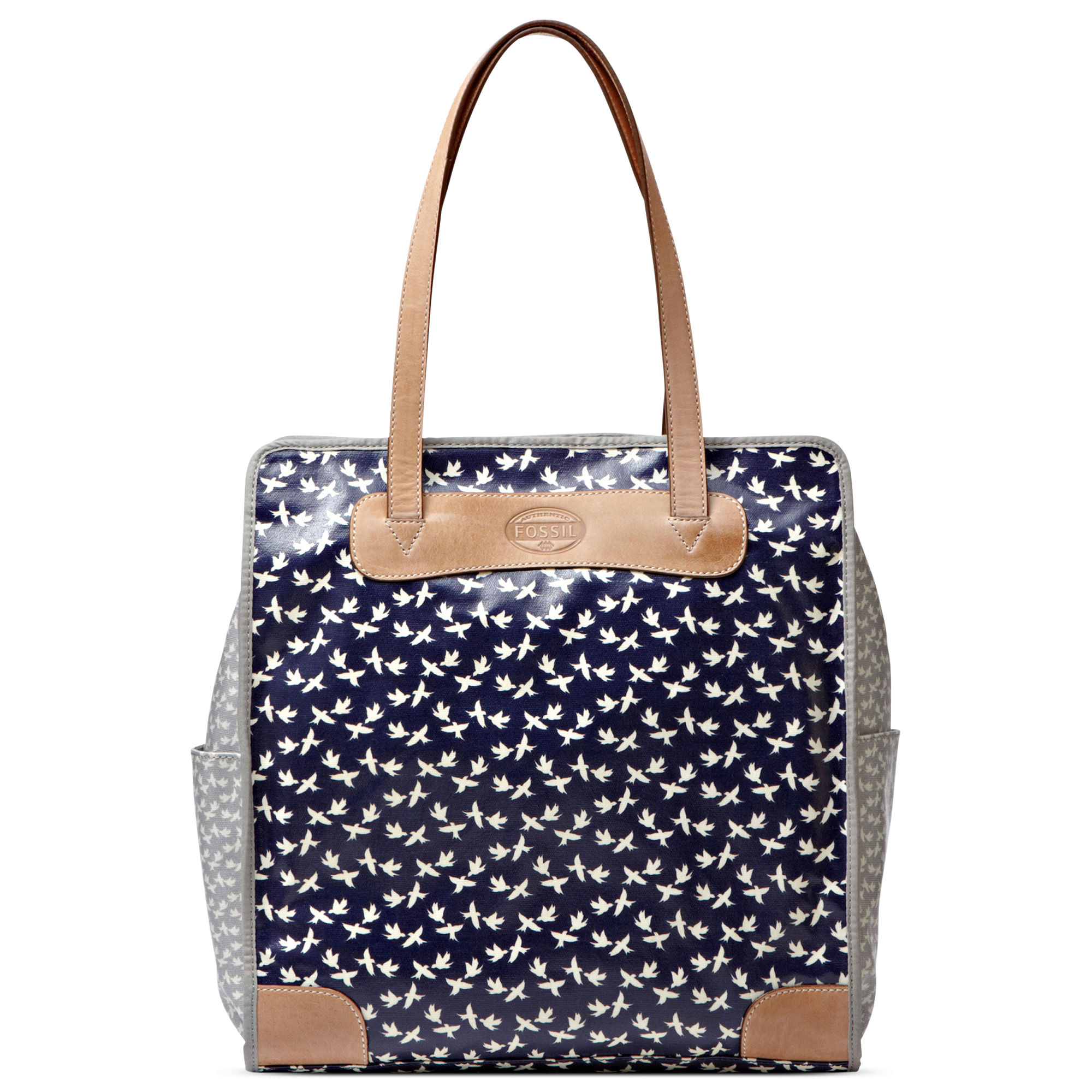 Fossil Keyper Tote in Gray (BRIGHT STRIPE) | Lyst