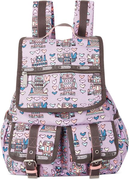 Lesportsac Artist in Residence Double Pocket Backpack in Pink (totally ...