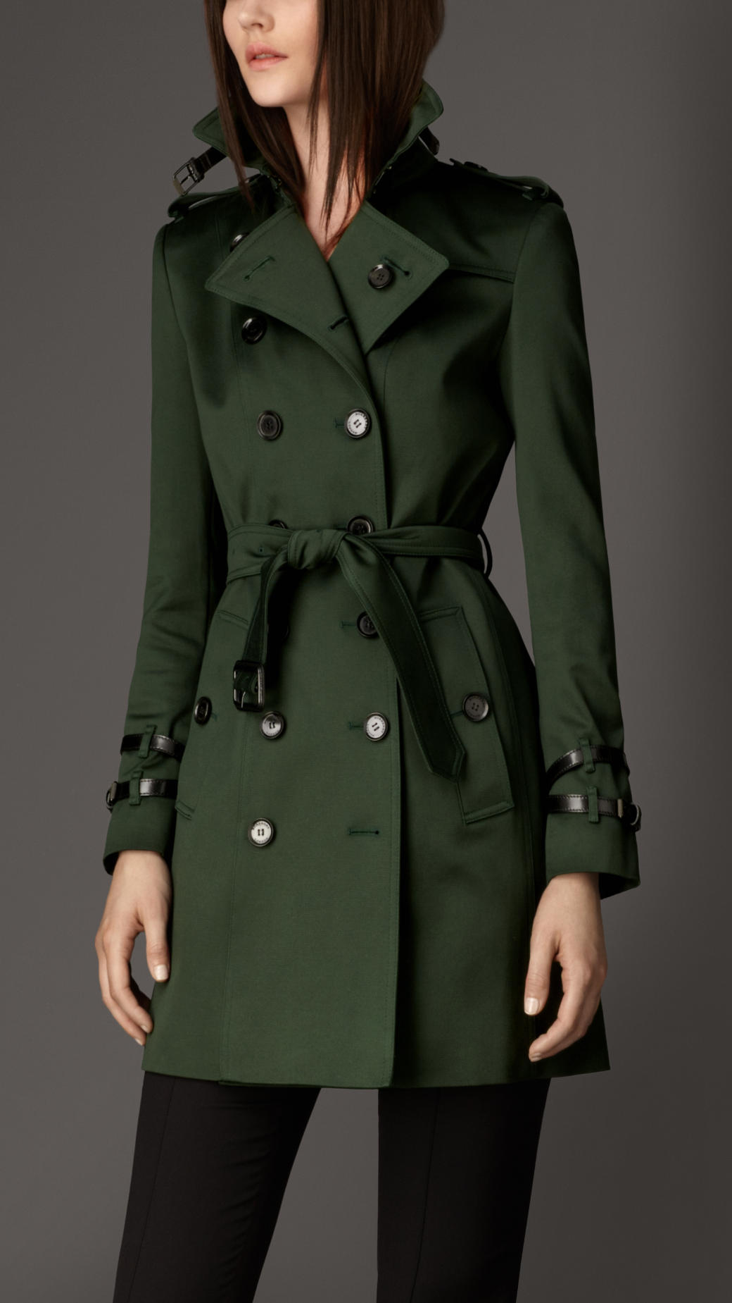 burberry olive trench coat