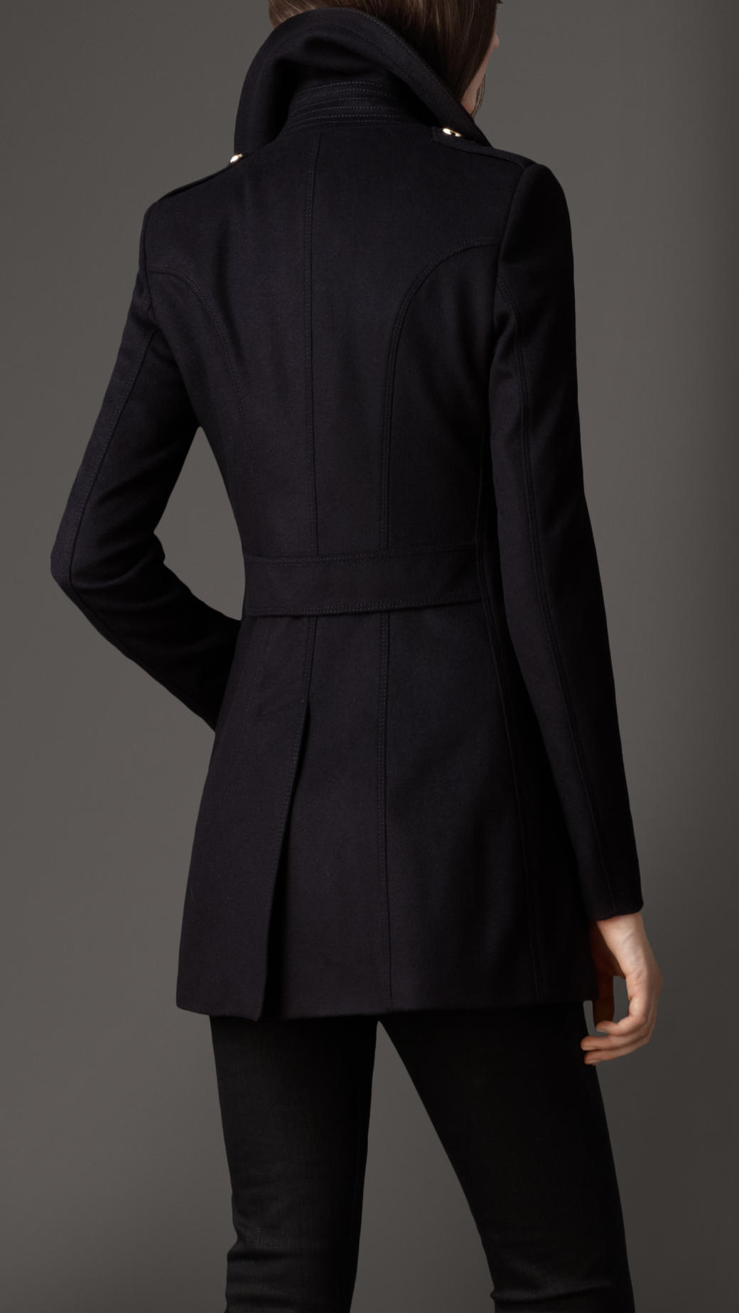 women's wool cashmere pea coat