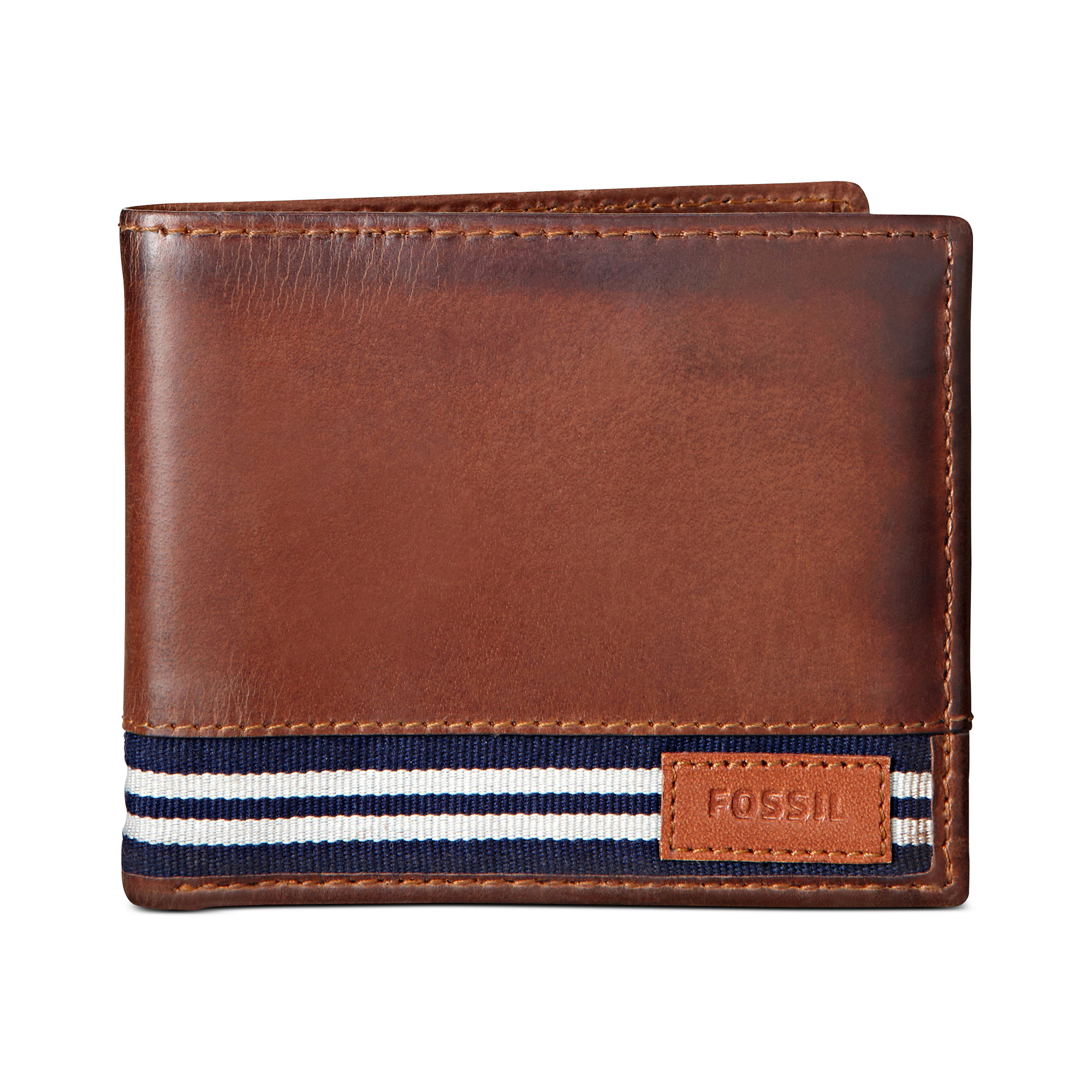 Lyst Fossil Sheldon Traveler Stripe Wallet in Brown for Men