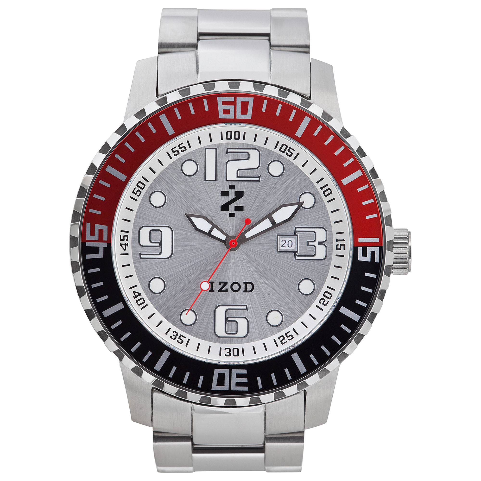 Lyst Izod Izod Watch Unisex Stainless Steel Bracelet 55mm Izs58redblk