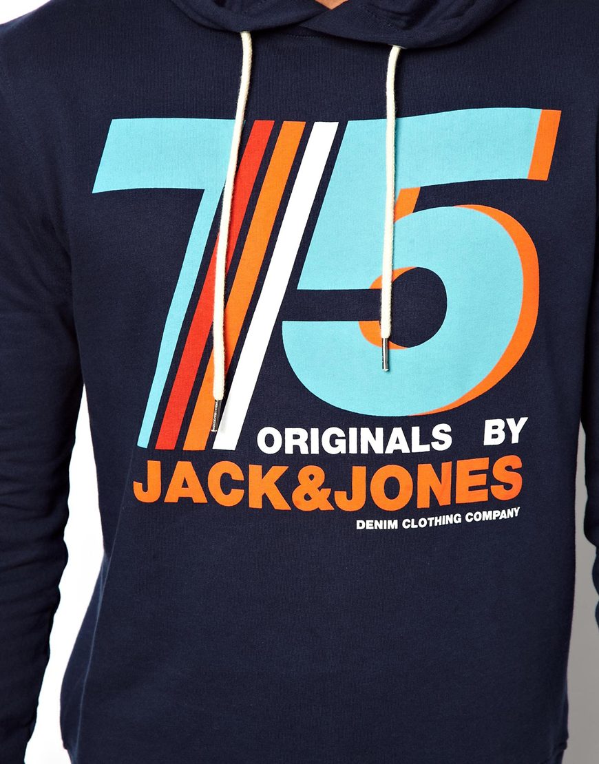 jack and jones hoodie blue