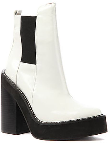 Jeffrey Campbell The Franz Boot in Black (White) | Lyst