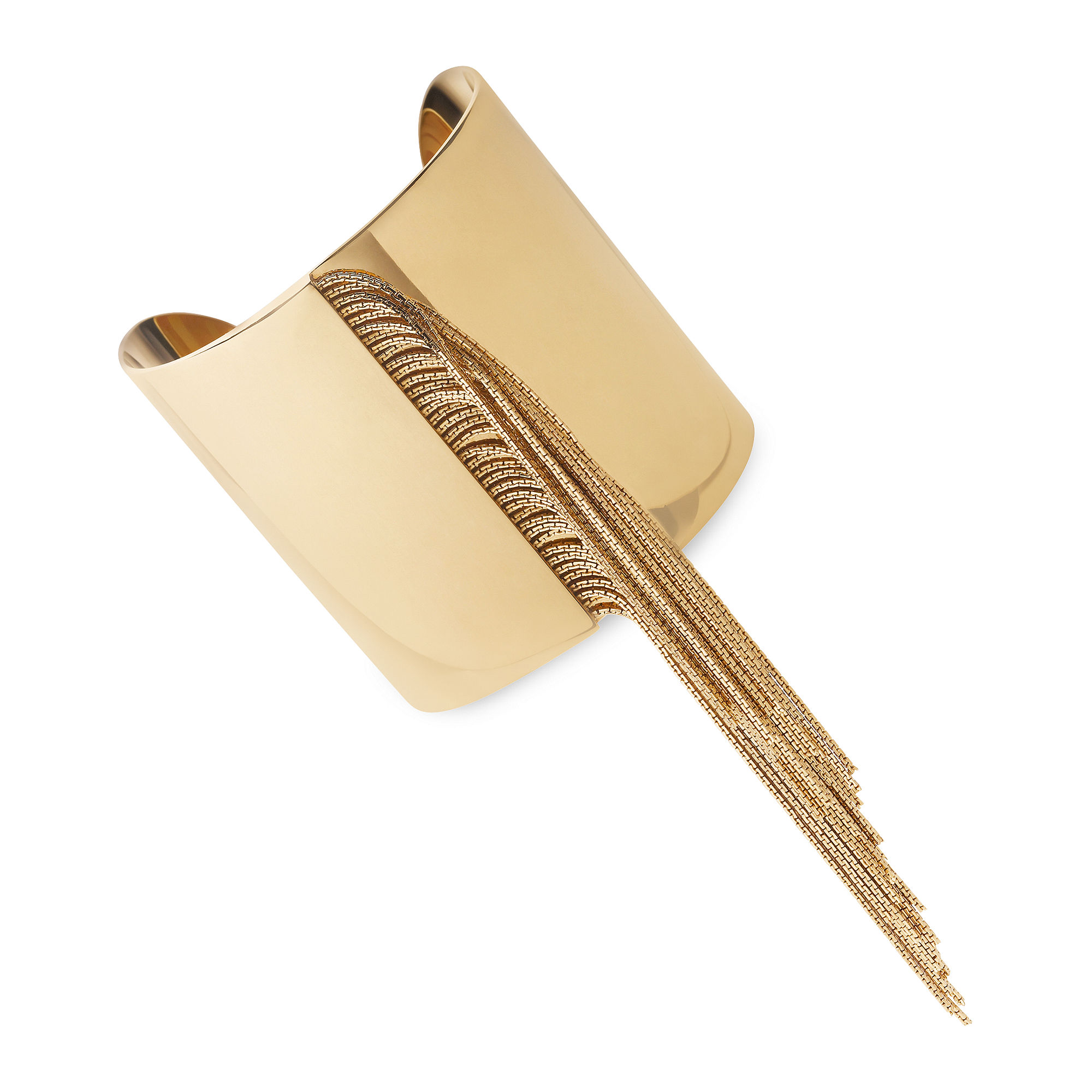 Lyst Michael Kors Goldtone Fringe Cuff Bracelet In Metallic Gallery