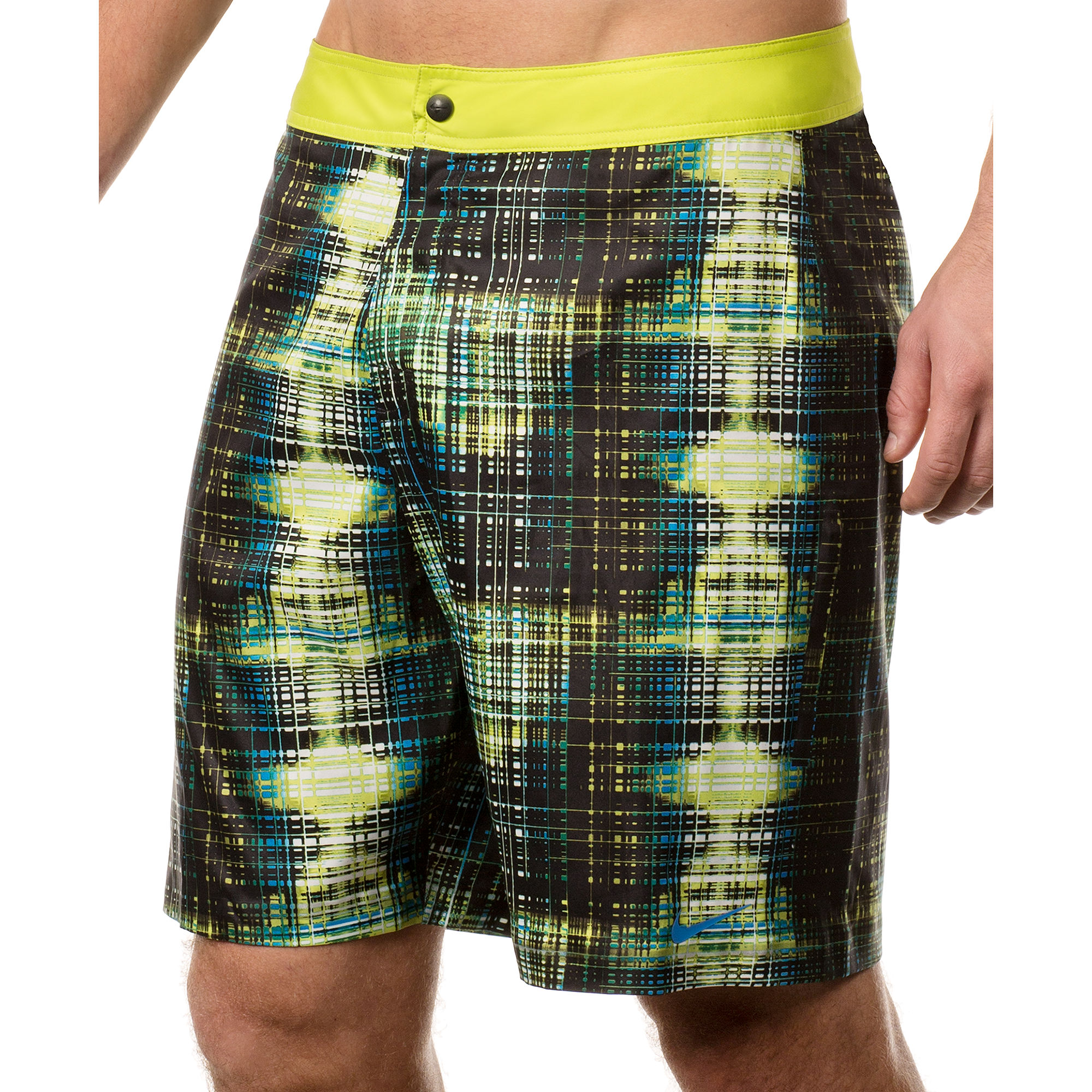 Lyst - Nike Data Plaid Board Shorts in Green for Men