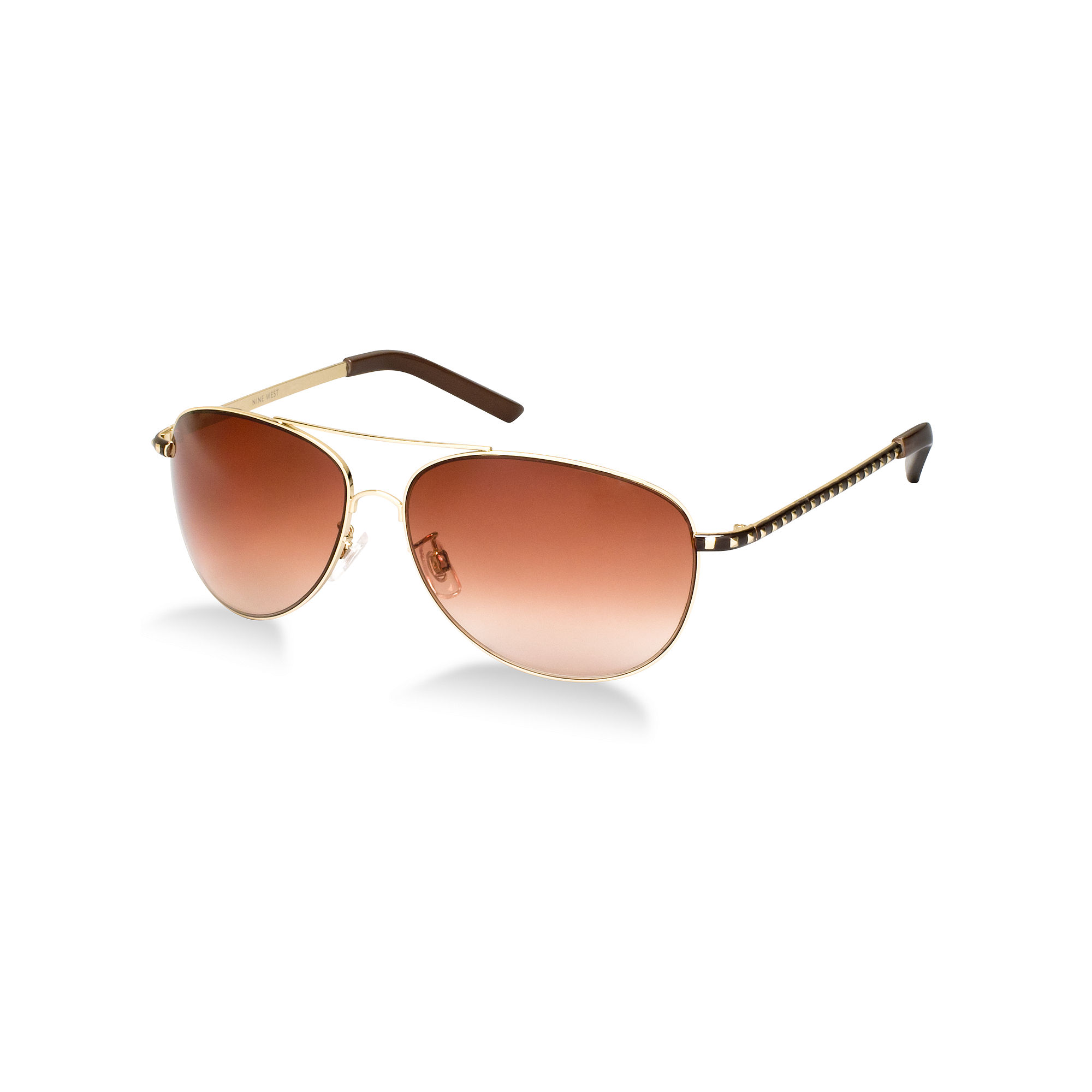 Nine West Nine West Sunglasses, S04022RNJ in Gold (Gold/Brown) | Lyst